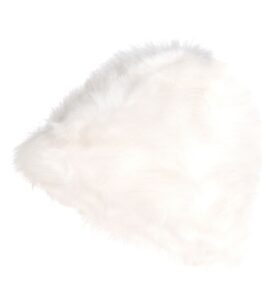 White Fluffy Bucket Hat