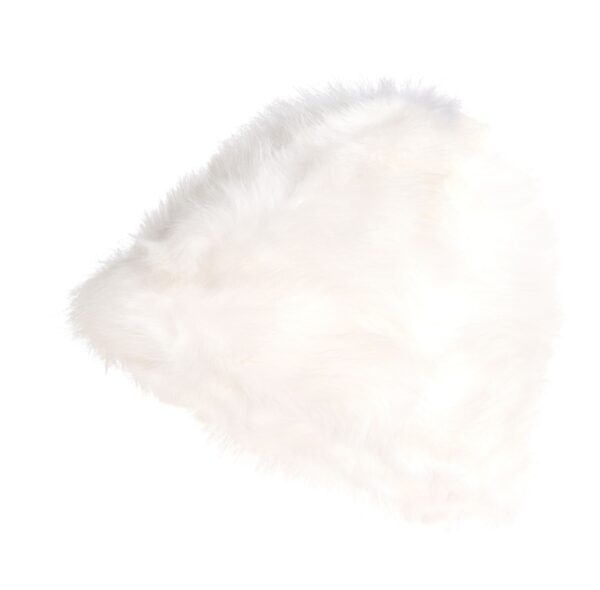 White Fluffy Bucket Hat