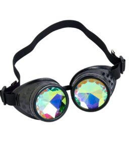 Steampunk Kaleidoscope Goggles - Black