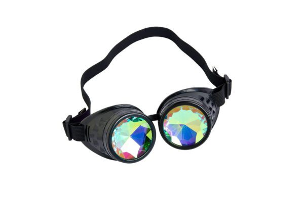 Steampunk Kaleidoscope Goggles - Black
