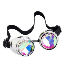 Steampunk Kaleidoscope Goggles - Silver