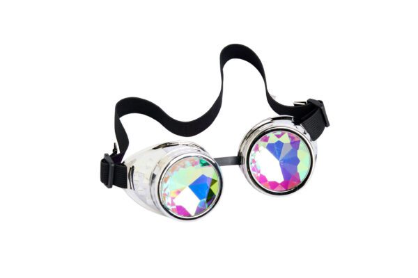 Steampunk Kaleidoscope Goggles - Silver