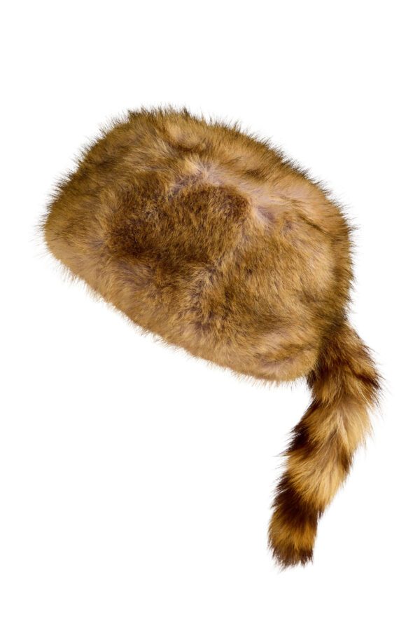 Coonskin Cap - Daniel Boone Hat with Raccoon Tail