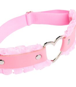 Heart Frill Leg Garter - Pink