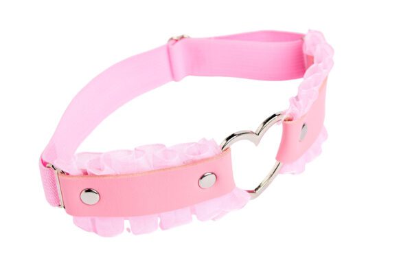 Heart Frill Leg Garter - Pink
