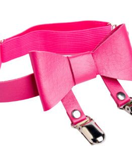 Dark Pink Leg Garter with Bow