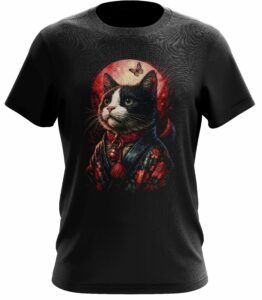 Japanese Samurai Cat T-Shirt