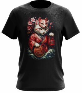 Lucky Cat Kimono T-Shirt