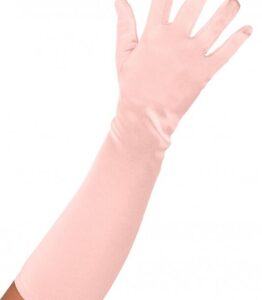 Satin Gloves – Pink