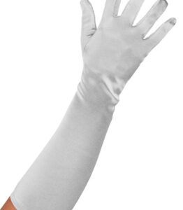 Satin Gloves – Silver