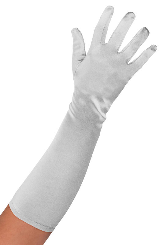 Satin Gloves – Silver