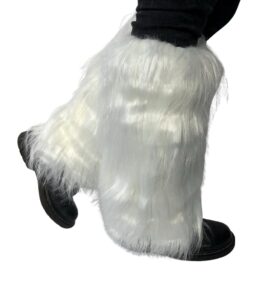 Fluffy Leg warmer – White