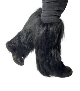 Fluffy Leg Warmer – Black
