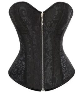 Angel Black Patterned/Lace Corset