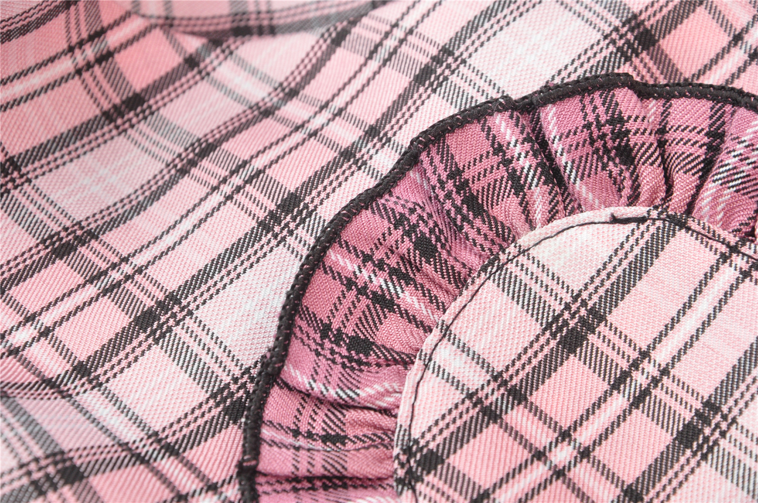 Dark In Love: Pink Plaid Heart Cross Mini Skirt