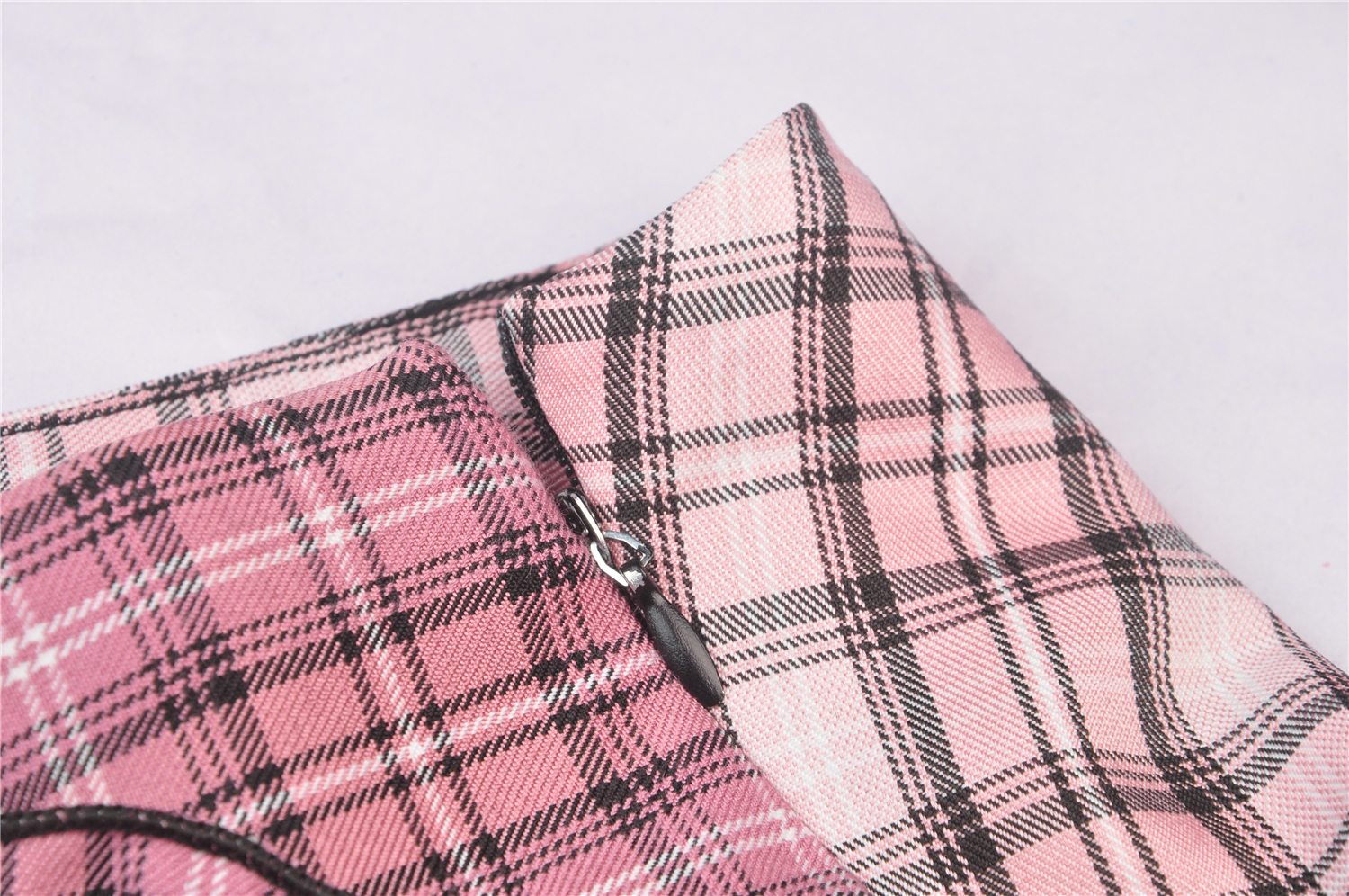 Dark In Love: Pink Plaid Heart Cross Mini Skirt